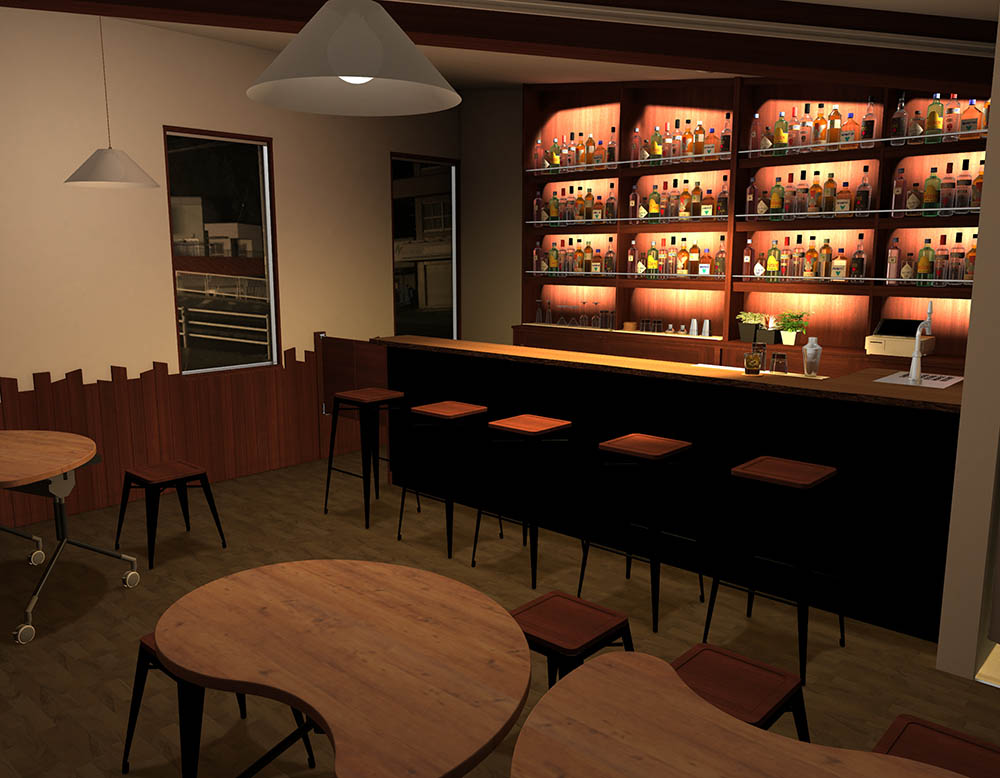 バーの3DCG